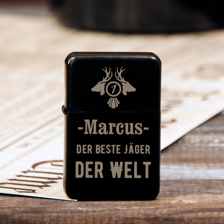 Bester Jäger - Feuerzeug mit Gravur